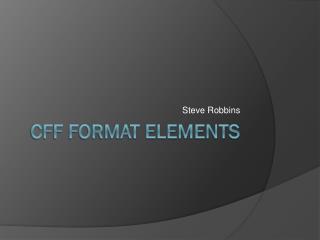 CFF Format Elements