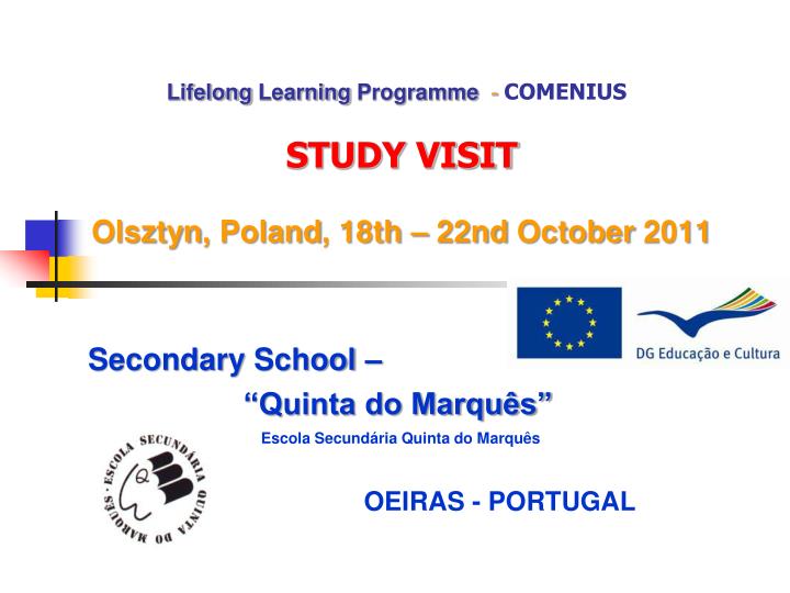 lifelong learning programme comenius study visit olsztyn poland 18th 22nd october 2011