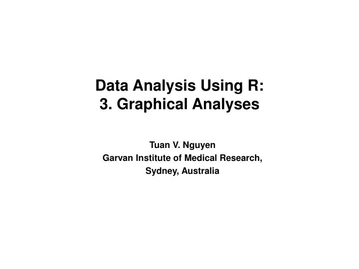 data analysis using r 3 graphical analyses