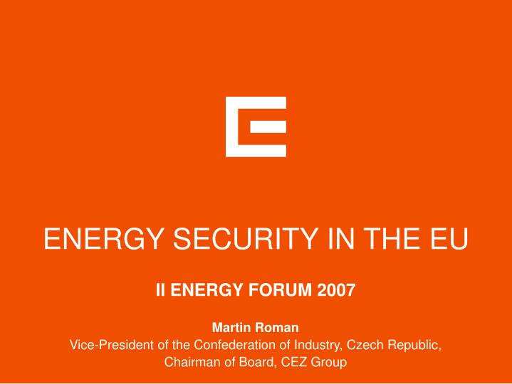 energy security in the eu