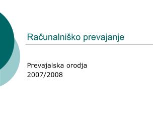 ra unalni ko prevajanje