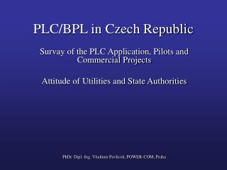 PLC/BPL in Czech Republic
