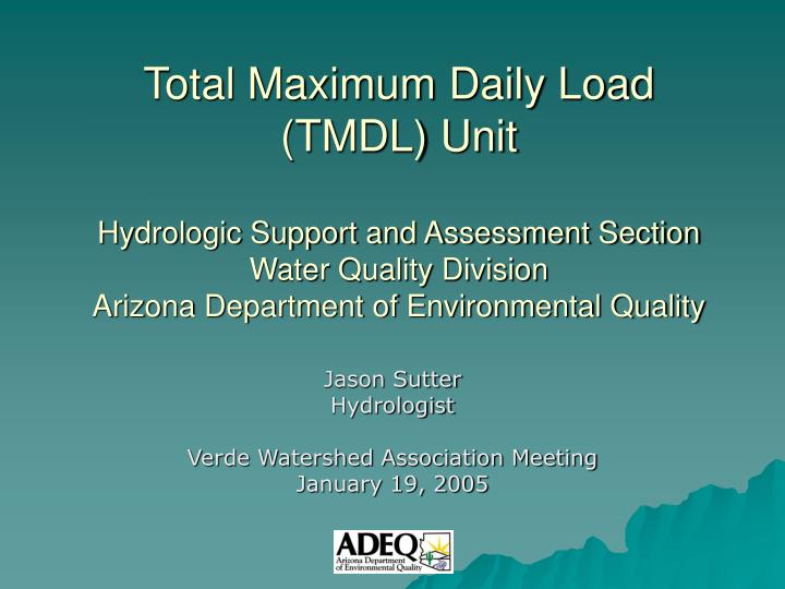 jason sutter hydrologist verde watershed association meeting january 19 2005