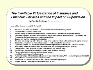 The Inevitable Virtualization of Insurance and