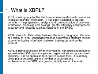 1. What is XBRL?