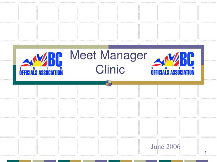 meet manager clinic
