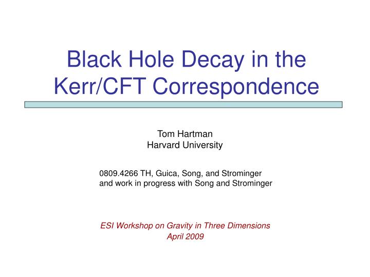 black hole decay in the kerr cft correspondence