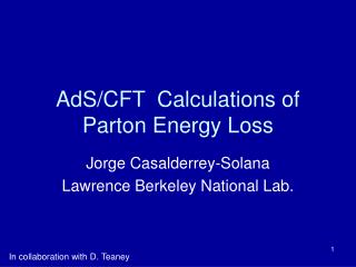 AdS/CFT Calculations of Parton Energy Loss