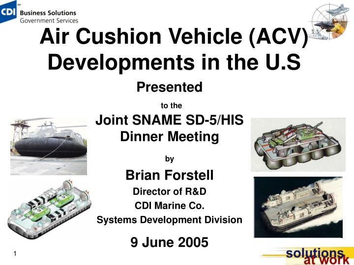 air cushion vehicle acv developments in the u s