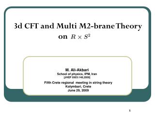3d CFT and Multi M2-brane Theory on