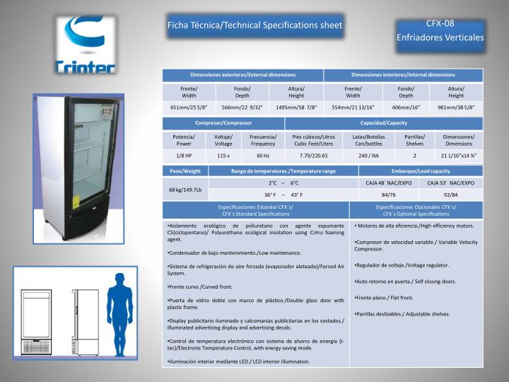 cfx 08 enfriadores verticales