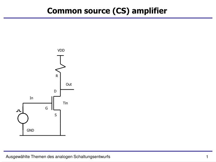 common source cs amplifier