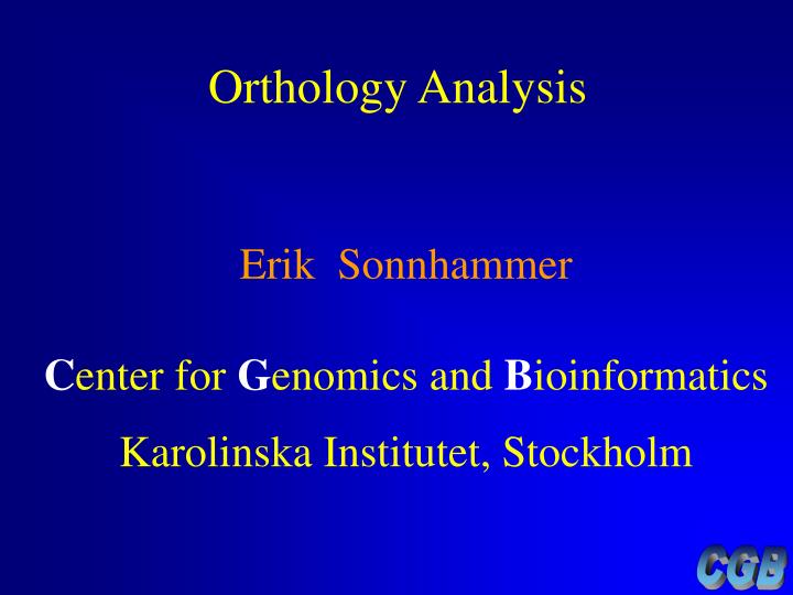 orthology analysis