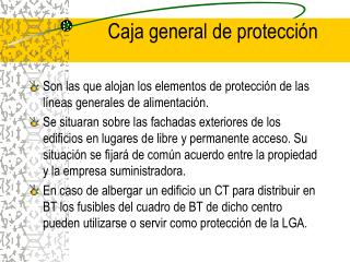 caja general de protecci n