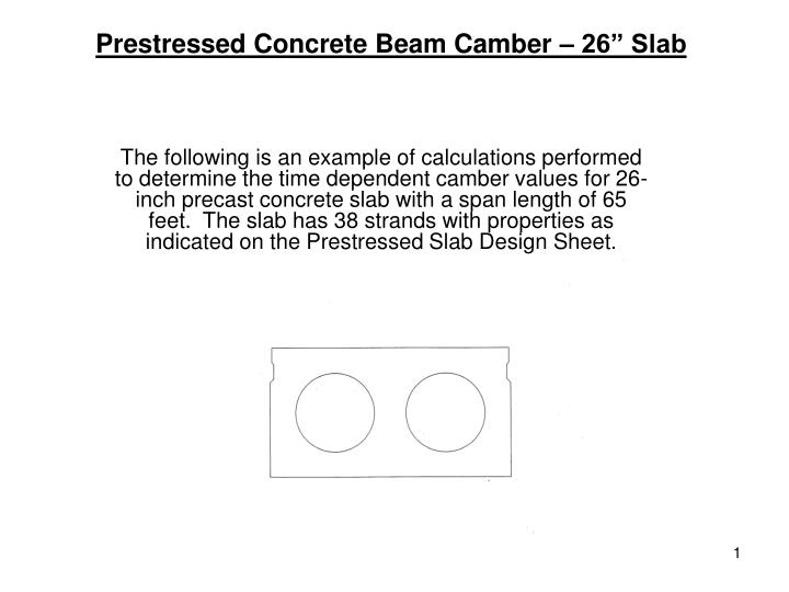 prestressed concrete beam camber 26 slab