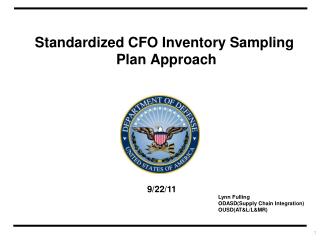 Standardized CFO Inventory Sampling Plan Approach