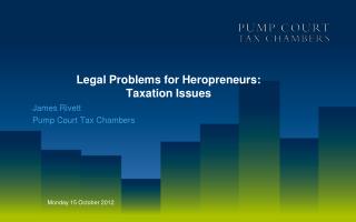 Legal Problems for Heropreneurs: Taxation Issues