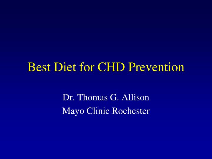 best diet for chd prevention