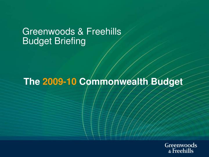 greenwoods freehills budget briefing