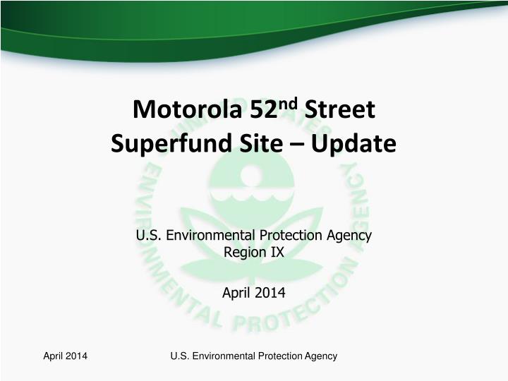 motorola 52 nd street superfund site update