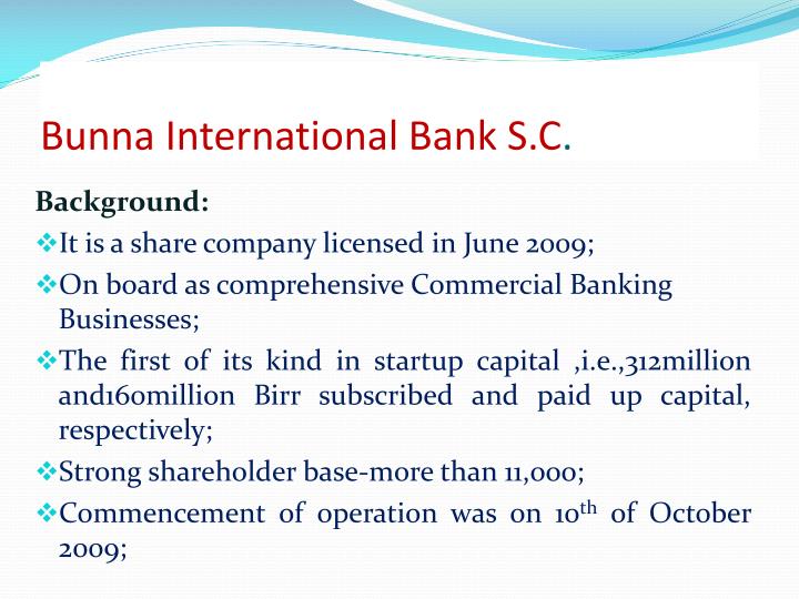 bunna international bank s c