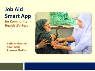 Job Aid Smart App for Community Health Workers