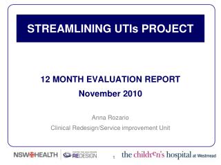 STREAMLINING UTIs PROJECT