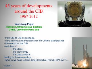 45 years of developments around the CIB 1967-2012