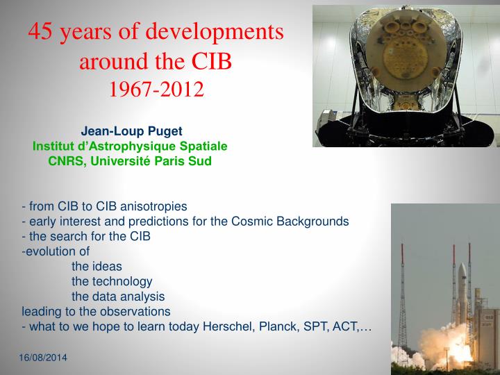 45 years of developments around the cib 1967 2012