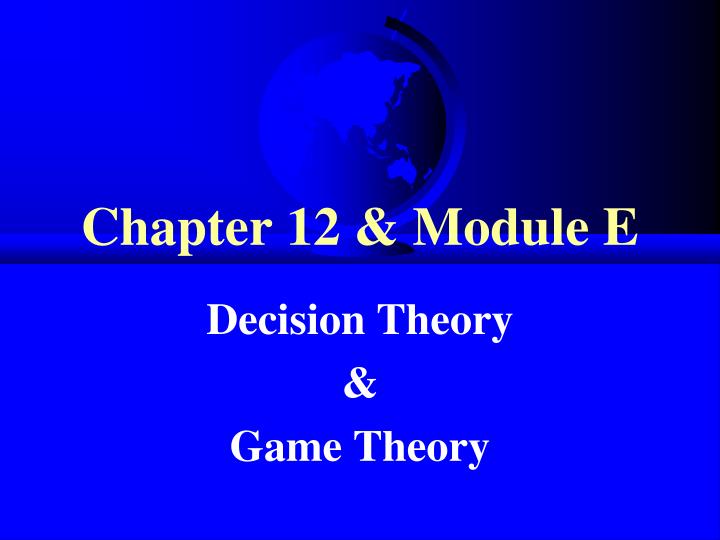 chapter 12 module e