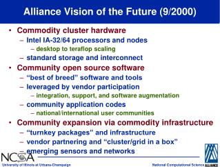 Alliance Vision of the Future (9/2000)