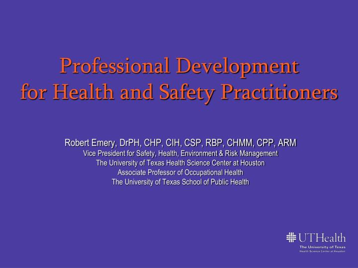 professional development for health and safety practitioners