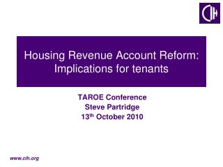 Housing Revenue Account Reform: Implications for tenants