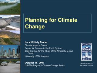 Planning for Climate Change