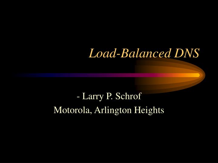 load balanced dns