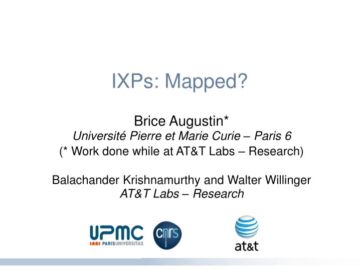 ixps mapped