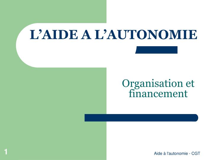 l aide a l autonomie