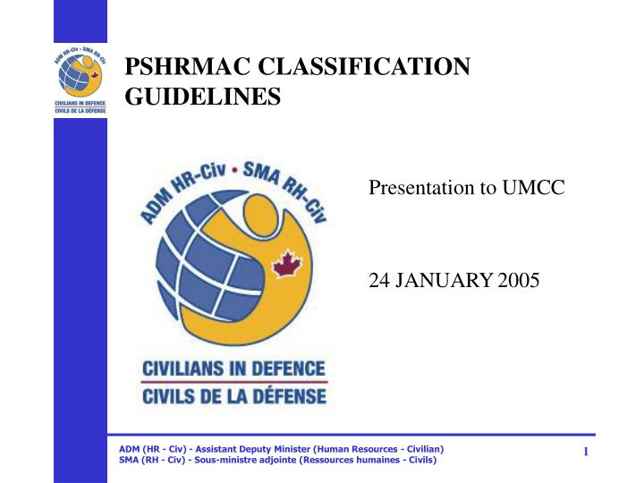 pshrmac classification guidelines
