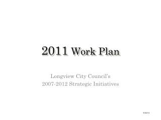 2011 Work Plan