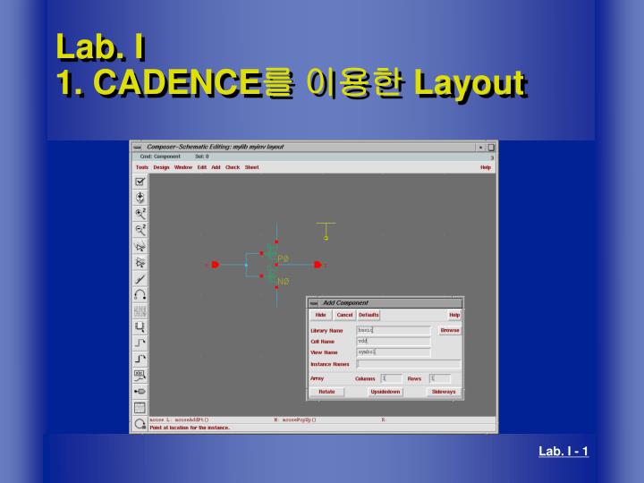 lab i 1 cadence layout