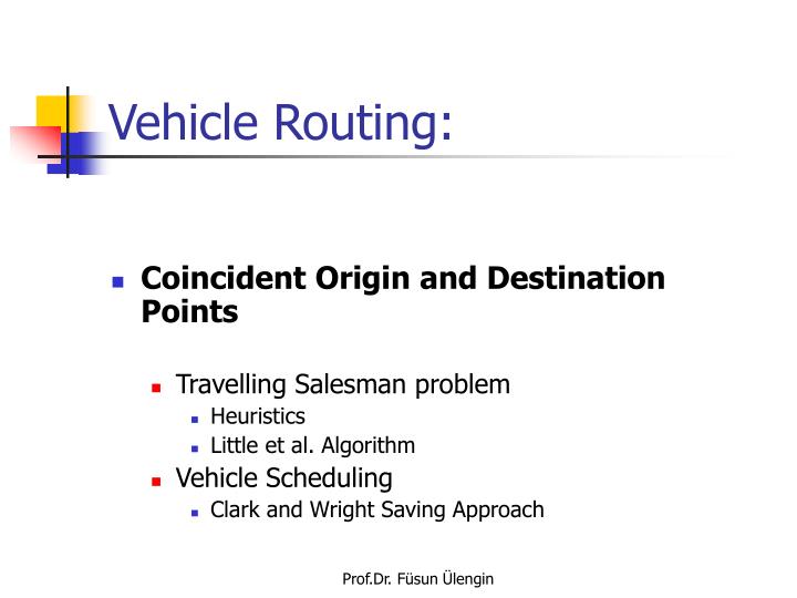 vehicle routing