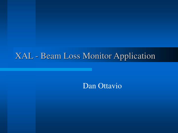 xal beam loss monitor application
