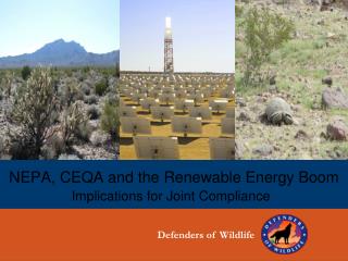 NEPA, CEQA and the Renewable Energy Boom