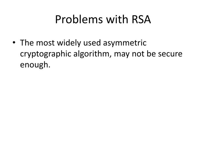 problems with rsa