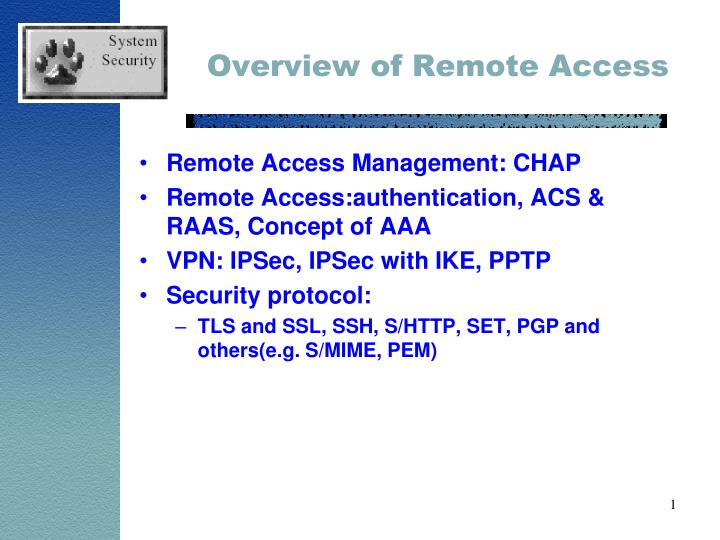 overview of remote access