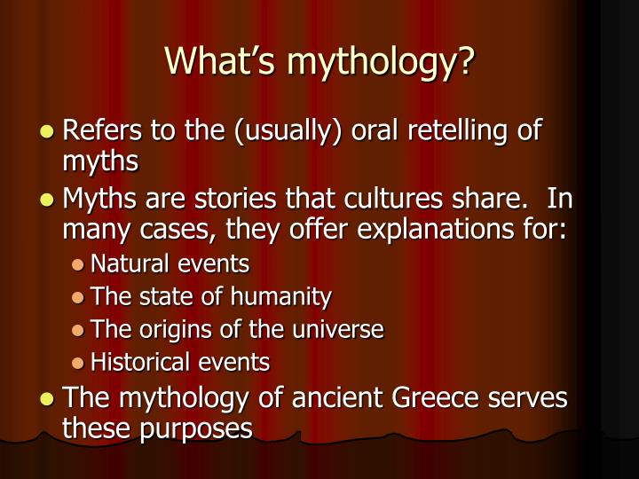 what s mythology