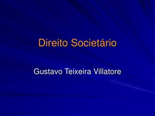 direito societ rio