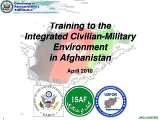 Training to the Integrated Civilian-Military Environment in Afghanistan