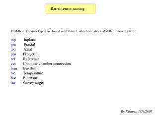 Barrel sensor naming