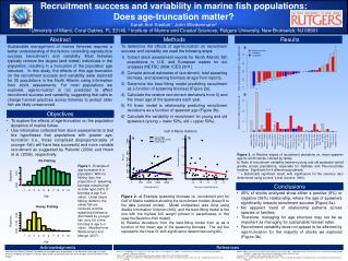 Recruitment success and variability in marine fish populations: Does age -truncation matter?